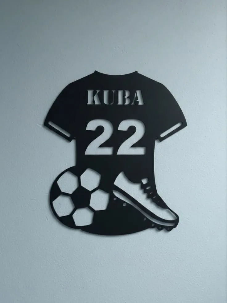Cnart personalized football jersey metal wall art